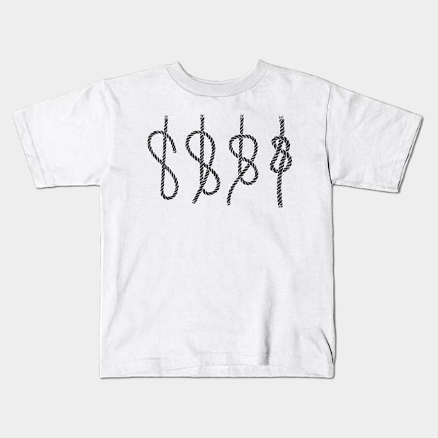 Knots Climbing Figure Eight Knots Kids T-Shirt by HBfunshirts